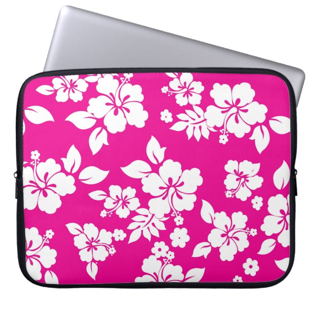 Pink Hawaiian Laptop Sleeve (Voorkant)