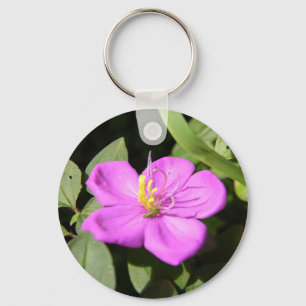 Pink Hawaiian Plumeria Poster Faux Canvas Afdrukke Sleutelhanger