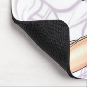 Pink Hazard Catgirl Mousepad Muismat (Hoek)