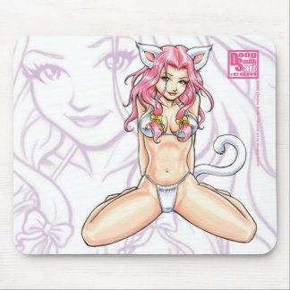 Pink Hazard Catgirl Mousepad Muismat