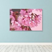 "Pink Haze" Poster Japanse Cherry Blossom Canvas Afdruk (Insitu (Houten vloer))