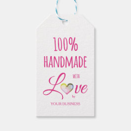 Pink Heart 100% Quote Craft Articles Handmade Cadeaulabel