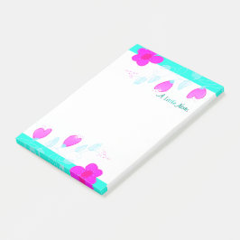 Pink Heart Accent Note