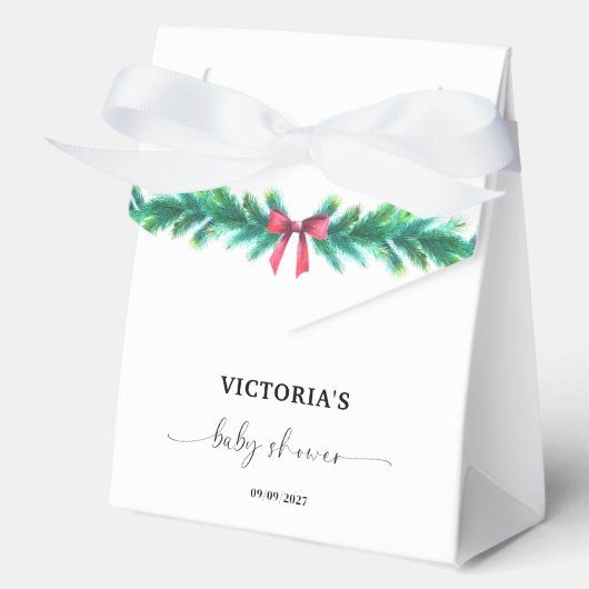 Pink Heart Baby shower Party Bedankdoosjes (Voorkant)