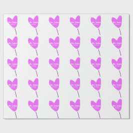 Pink heart balloon Mrs add name est. Add year love Cadeaupapier