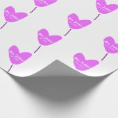 Pink heart balloon Mrs add name est. Add year love Cadeaupapier (Hoek)