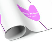 Pink heart balloon Mrs add name est. Add year love Cadeaupapier (Rol Hoek)