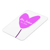 Pink heart balloon Mrs add name est. Add year love Magneet (Linkerzijde)