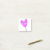 Pink heart balloon Mrs add name est. Add year love Post-it® Notes (Op bureau)
