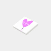 Pink heart balloon Mrs add name est. Add year love Post-it® Notes (Schuin)