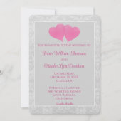 Pink Heart Balloons Weddenschap Kaart (Voorkant)