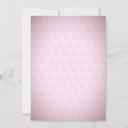 Pink Heart Bloemen Baby shower Uitnodiging (Achterkant)