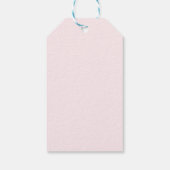 Pink Heart Bow Baby shower dank u gast gunst Cadeaulabel (Achterkant)