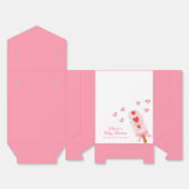 Pink Heart Bow Ice Cream Popcicle Baby shower Bedankdoosjes (Ongevouwen)