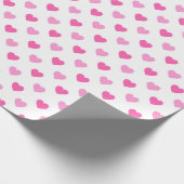 Pink Heart Breast Cancer Awareness Pattern Cadeaupapier (Hoek)