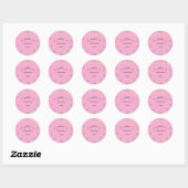 Pink Heart Butterfly meisje baby shower Ronde Sticker (Vel)