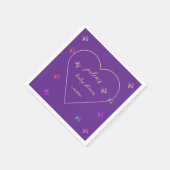 Pink Heart Butterfly meisje baby shower Servet (Hoek)