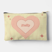 Pink Heart Checkered Pattern Valentijnsdag Etui (Achterkant)