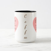 Pink Heart Coffee Love Language Mug Tweekleurige Koffiemok (Center)