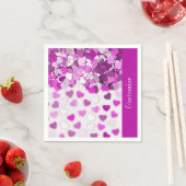 Pink Heart Confetti Napkins Servetten (Insitu)