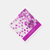 Pink Heart Confetti Napkins Servetten (Hoek)