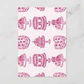 Pink Heart Coquette Cherry Cake Details Invoegen Informatiekaartje (Achterkant)