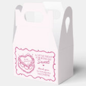 Pink Heart Coquette Cherry Cake Valentijn Party Bedankdoosjes (Open)