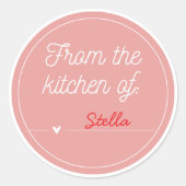 Pink Heart Custom From the Kitchen of Sticker (Voorkant)