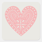 Pink Heart Cutout Sticker (Voorkant)