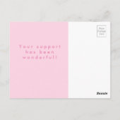 Pink Heart Dank u Briefkaart  (Achterkant)