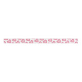 Pink Heart Diamond Gem Glam Love Waterverf Art Grosgrain Lint (Voorkant)