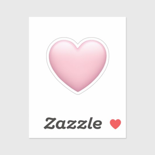 Pink Heart Emoji - Zachte en liefdevolle symbolisc Sticker (Vel)