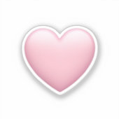 Pink Heart Emoji - Zachte en liefdevolle symbolisc Sticker (Voorkant)