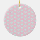 Pink Heart Familie Kerst Ornament (Achterkant)