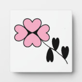 PINK HEART FLOWER FOTOPLAAT (Voorkant)