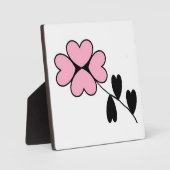 PINK HEART FLOWER FOTOPLAAT (Voorkant)