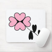 PINK HEART FLOWER MUISMAT (Met muis)