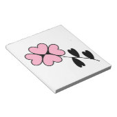 PINK HEART FLOWER NOTITIEBLOK (Schuin)