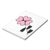 PINK HEART FLOWER NOTITIEBLOK (Linkerzijde)