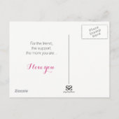 Pink Heart Flowers Moederdag - Briefkaart (Achterkant)