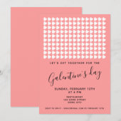 Pink Heart Friends Galentine Day Kaart (Voorkant / Achterkant)