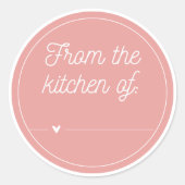 Pink Heart From the Kitchen of Sticker (Voorkant)