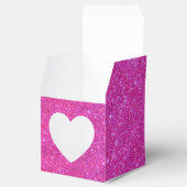 Pink Heart Girly Gift Box Sparkly Glitter 2 Bedankdoosjes (Geopend)