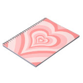 Pink Heart Gradient Pattern – Cute Girly Love Notitieboek (Linkerzijde)