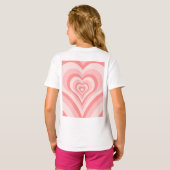 Pink Heart Gradient Pattern – Cute Girly Love T-shirt (Achterkant volledig)