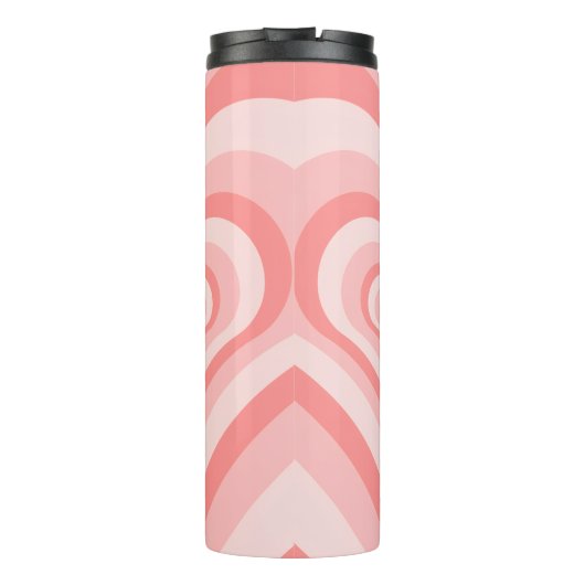 Pink Heart Gradient Pattern – Cute Girly Love Thermosbeker (Achterkant)