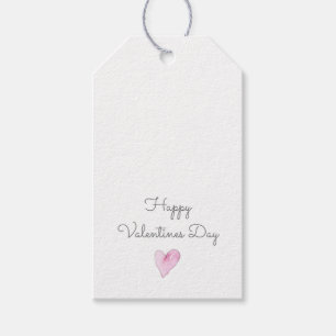 Pink Heart HAPPY VALENTIJNSDAG Sweet Love Cadeaulabel