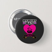 Pink Heart Idol Singing KPop Music Love Design Ronde Button 5,7 Cm (Voorkant /achterkant)