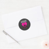 Pink Heart Idol Singing KPop Music Love Design Ronde Sticker (Envelop)