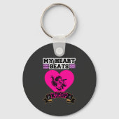 Pink Heart Idol Singing KPop Music Love Design Sleutelhanger (Voorkant)